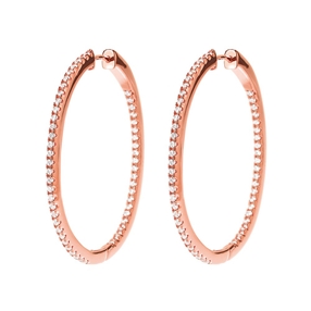 The Essentials Rose Gold Plated Medium Hoop Earrings-